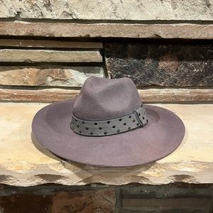 C.C Dark Gray Wool Felt Hat with Studded Trim
